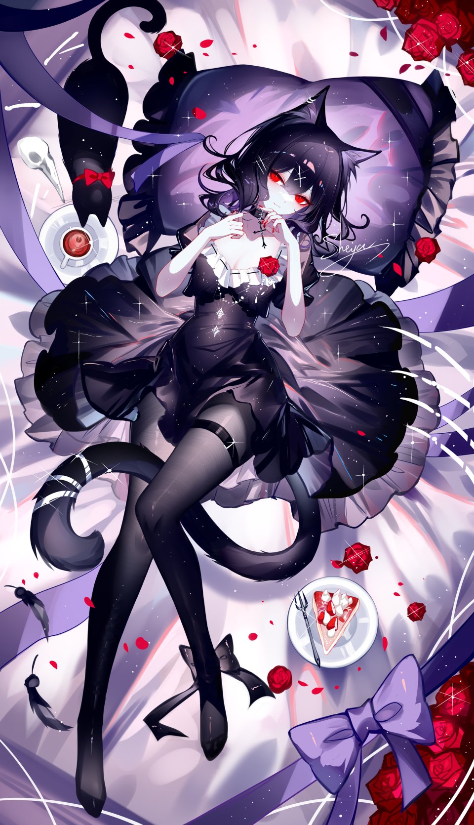 Sheya 獸耳 抱枕 連衣裙 Garter 貓 貓耳 No-Bra