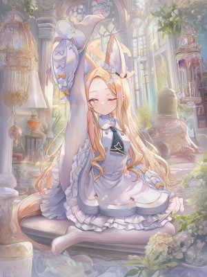 poi氵,百合園セイア,碧蓝档案,女孩子,ブルアカ,少女,金发,狐耳,BlueArchive,魅惑的大腿
