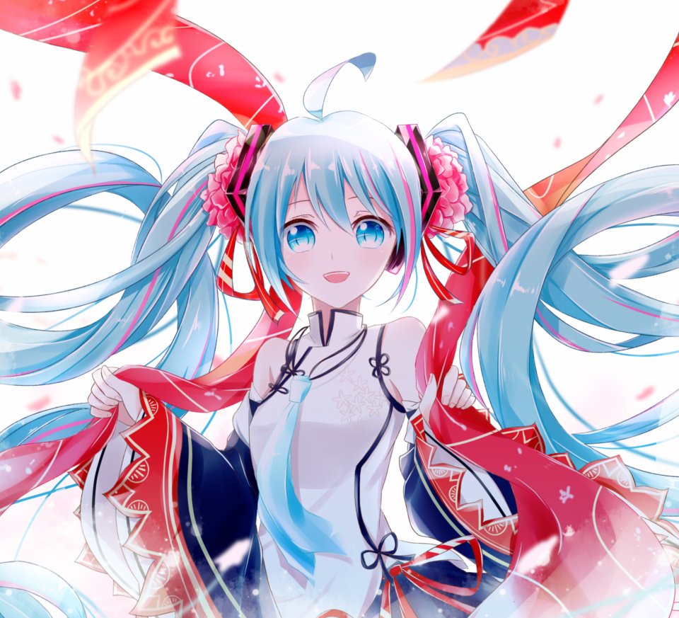 VOCALOID Hatsune_Miku_Expo 初音ミク 徭季 Single 视线正对 Highres 開いた口