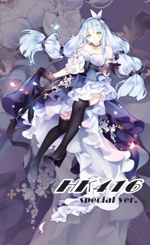 昵称,hk416,少女前線,cleavage,连衣裙,黑丝