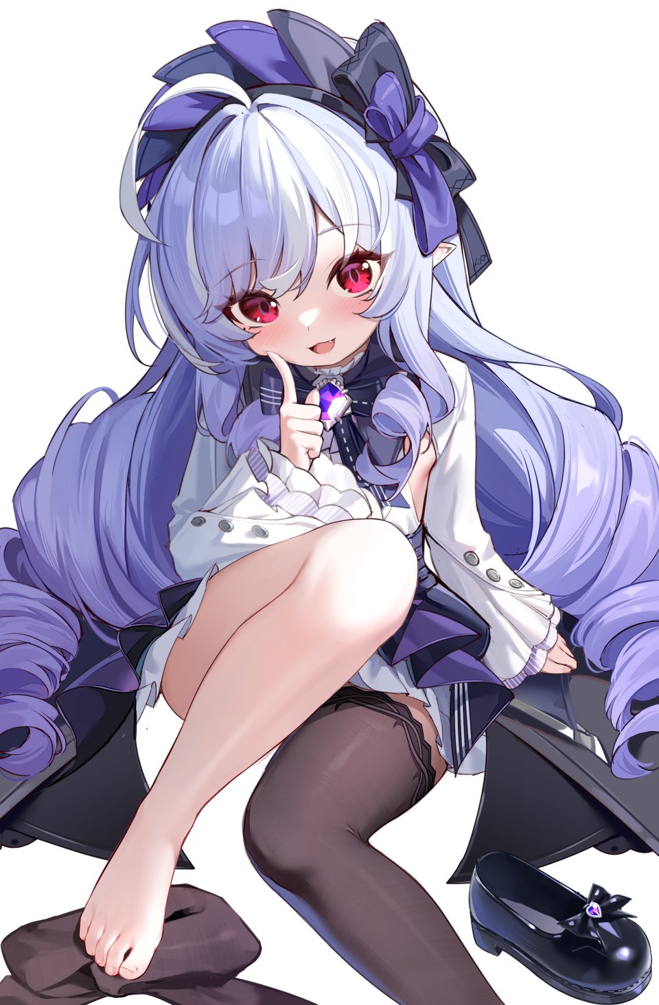 Nahaki Vivian_Banshee 绝区零 脸红 Breasts 长发 视线正对 開口