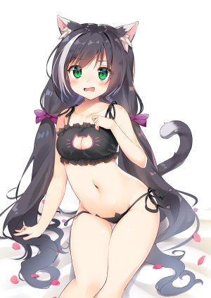 kutata,kyaru,超異域公主連結,兽耳,bra,cleavage,猫耳,胖次,露点