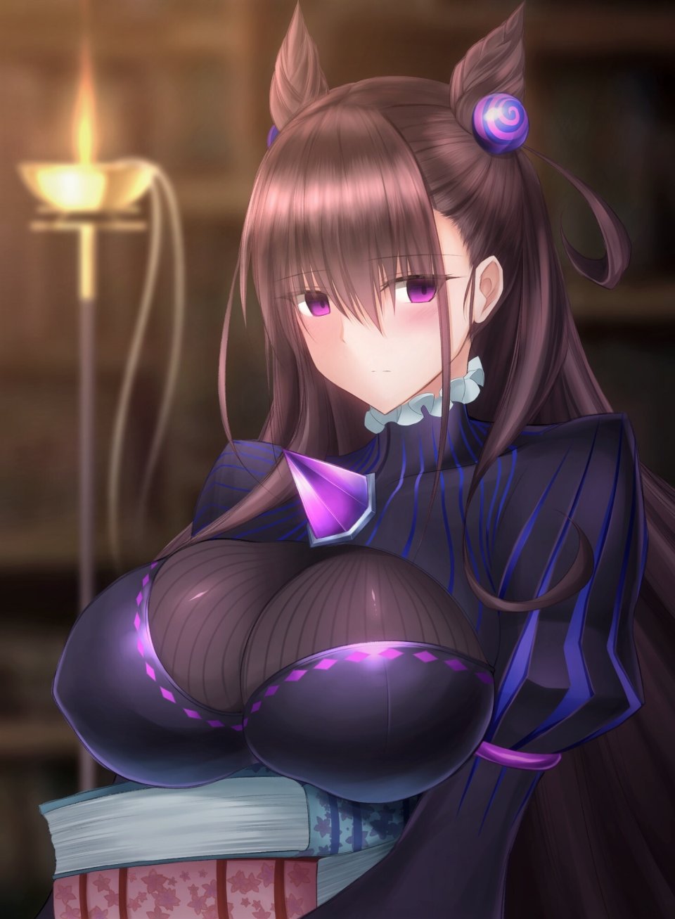 紫式部 Fate/GrandOrder Fate系列 あるな 前发 胸部 茶发 双团子头