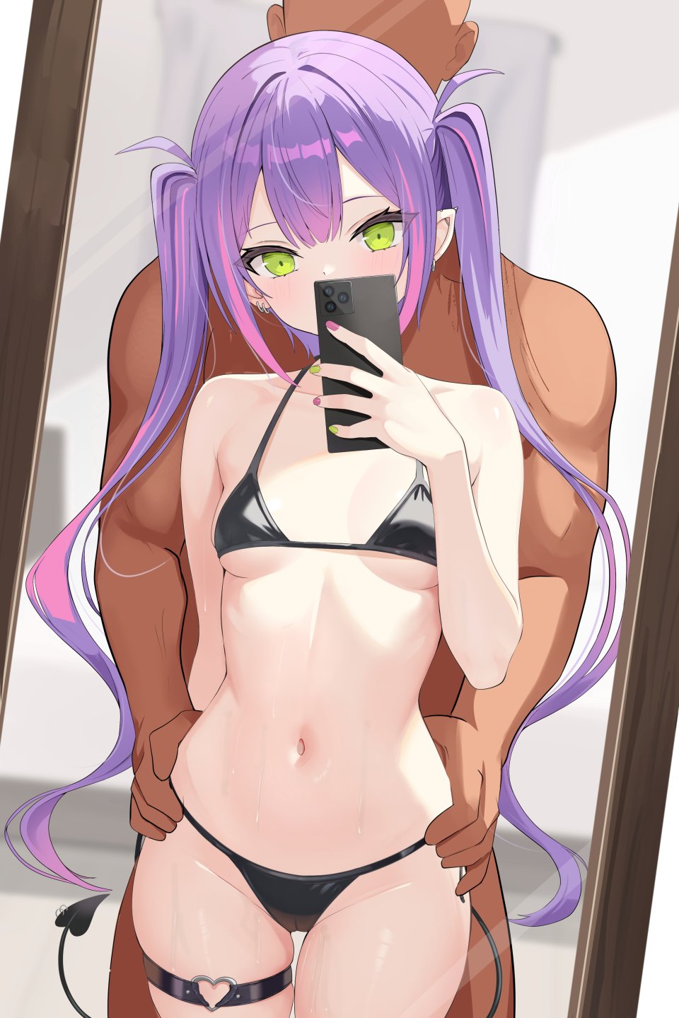 常暗トワ Hololive 猫乃介 水着 Breasts Cameltoe Holding 长发