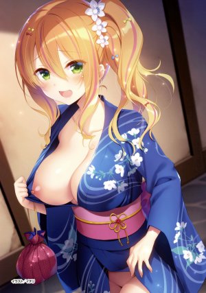 ichiri,八乙女華江,缶詰少女ノ終末世界,nipples,No-Bra,nopan,浴衣