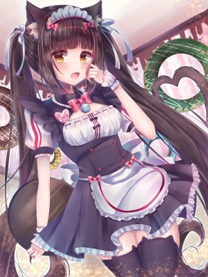 hwwv5544,巧克力,ネコぱら,兽耳,女仆,猫耳,黑丝,女服务生