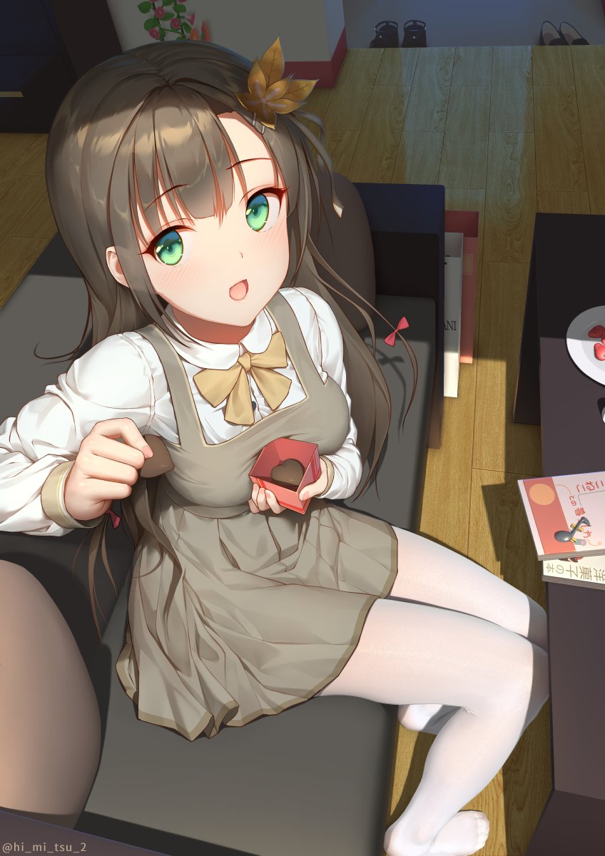 原创 Tokinohimitsu 前发 脸红 胸部 连衣裙 绿色眼 发饰