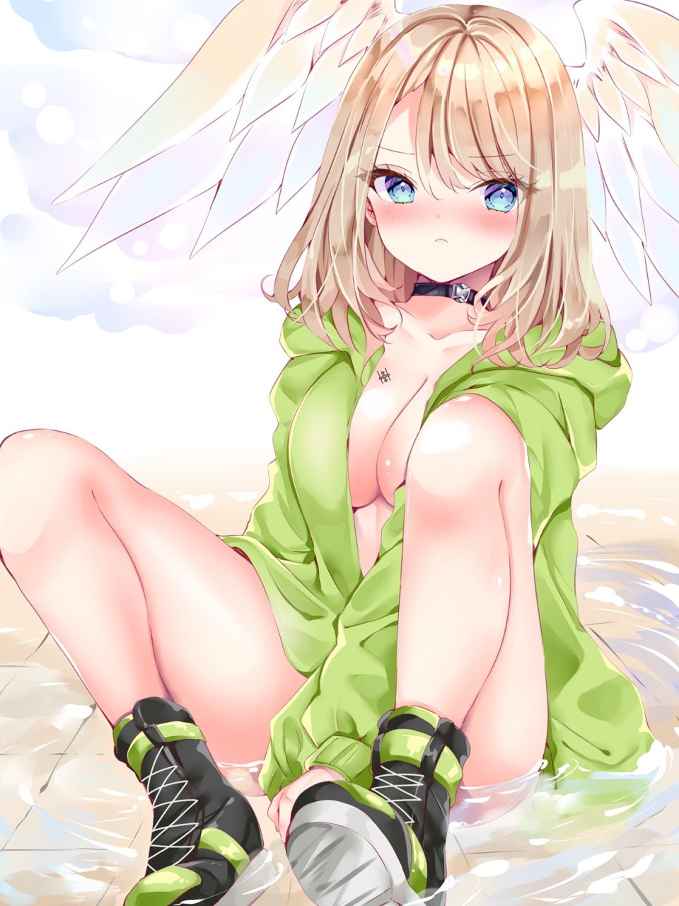 ユーニ Xenoblade_Chronicles_3 七瀬尚 碧眼 脸红 Bottomless Breasts No-Bra