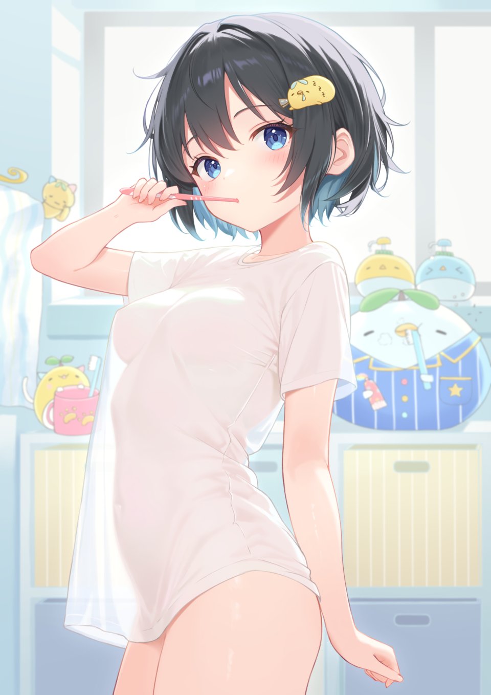 夕奈れぶん Bottomless Erect_Nipples 萝莉 No-Bra 看穿