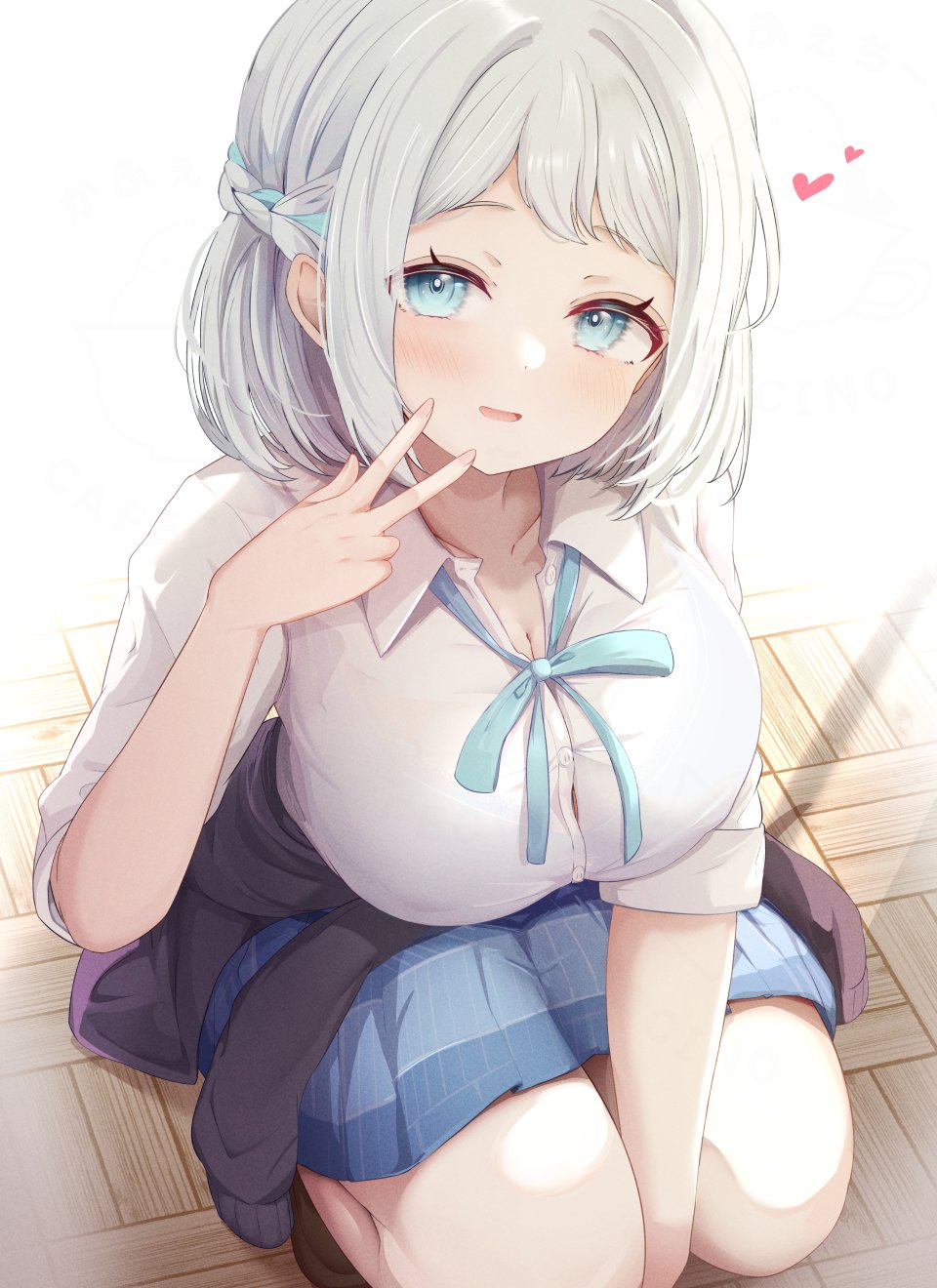 天空かぷちーの 葛城莉莉娅 学园偶像大师 偶像大师 Bra 开衫 看穿 制服