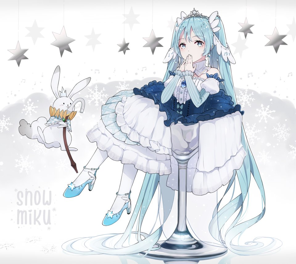 Gkn 初音ミク 雪ミク VOCALOID 连衣裙