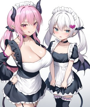 あれっくす,恶魔,garter,萝莉,女仆,No-Bra,尖耳,丝袜,翅膀