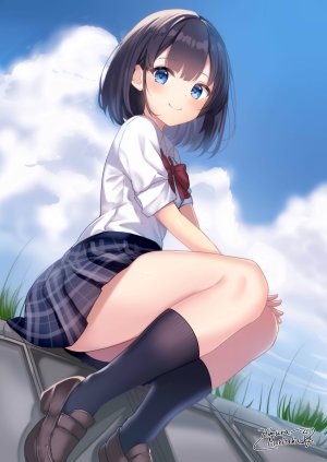 himura_moritaka,制服,掀裙