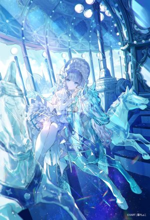 原创,藤ちょこ,碧眼,直刘海,连衣裙,长发,长袖,视线正对,胖次,下着,白发