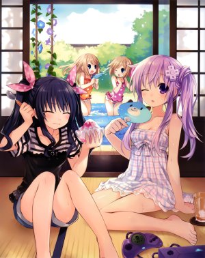 つなこ,Nepgear,ラム,罗姆,尤妮,超次元游戏:海王星,泳装