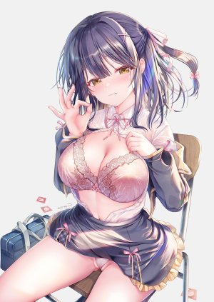 TwinBox,七海優乃,TwinBox学園,bra,lingerie,开衫,胖次,看穿,制服,掀裙,脱衣,湿身