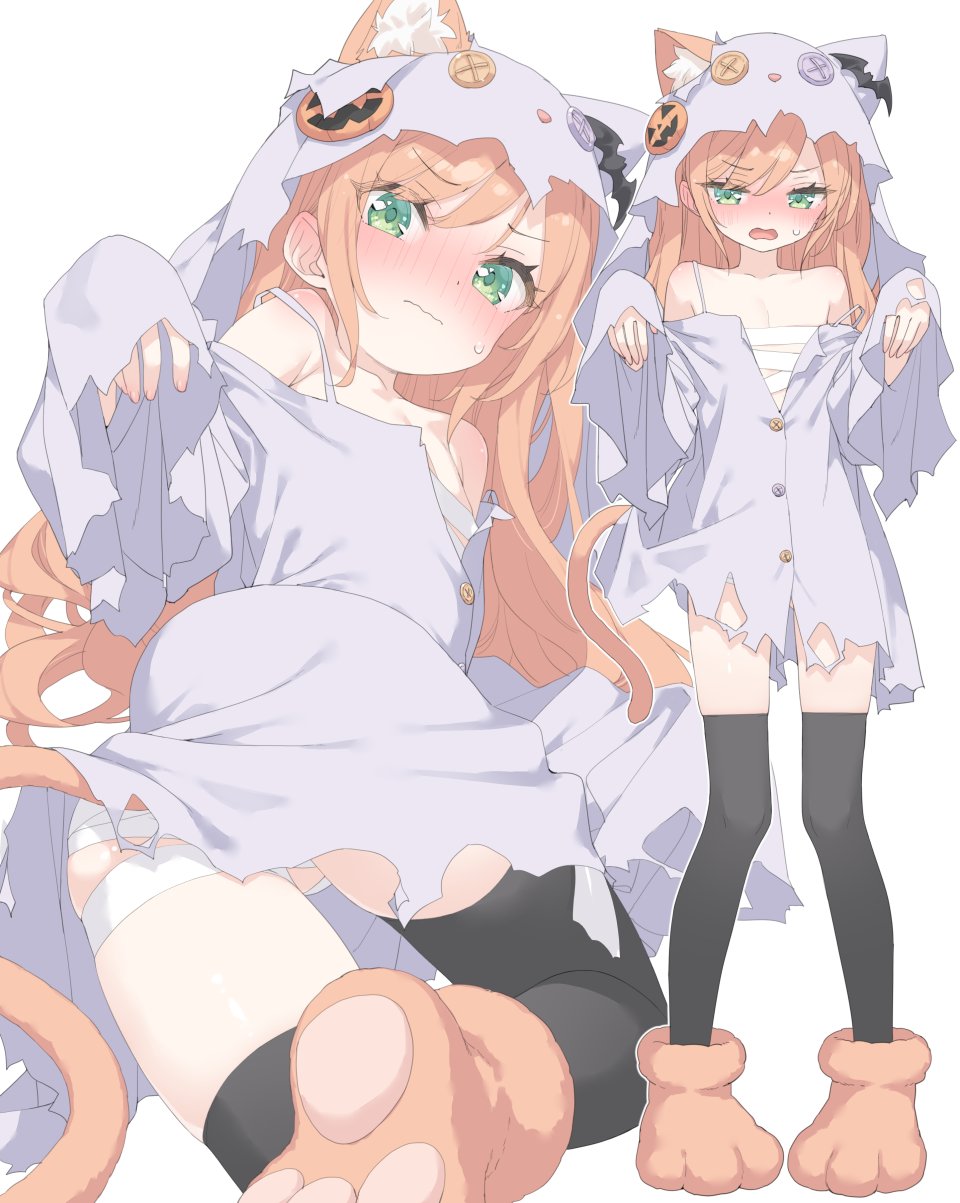 Peko 水無月サラミ 兽耳 绷带 连衣裙 万圣节 萝莉 猫耳