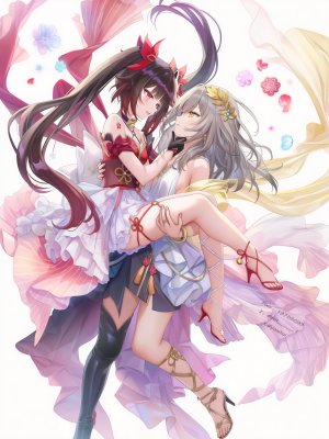 poi氵,女孩子,花火（星穹铁道）,崩坏：星穹铁道,魅惑的大腿,赤脚,少女,百合,崩坏星穹铁道