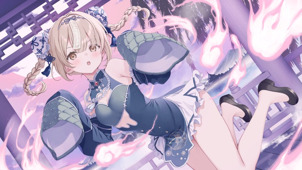 Yoshinoryo Sakuraba_Oto 独立虚拟YouTuber 汉服 No-Bra 掀裙