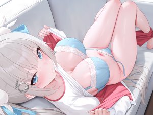 kiek,独立虚拟YouTuber,bra,cameltoe,胖次,panty_pull,脱衣