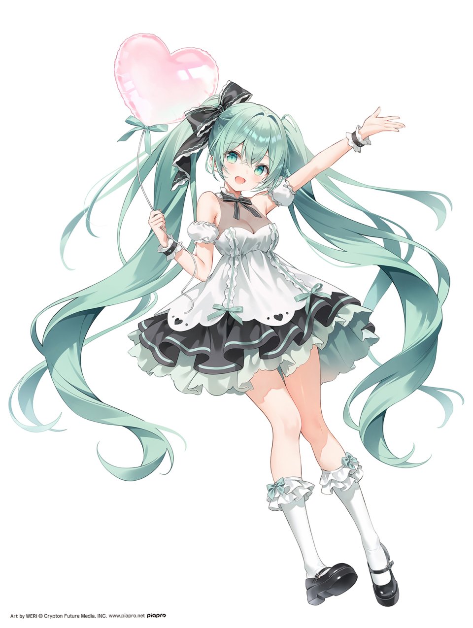 初音ミク Taito VOCALOID Weri Breasts Cleavage 连衣裙 全身