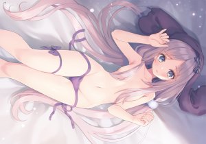 miyanome,原创,脸红,胸部,茶发,长发,露脐,胖次,topless,下着