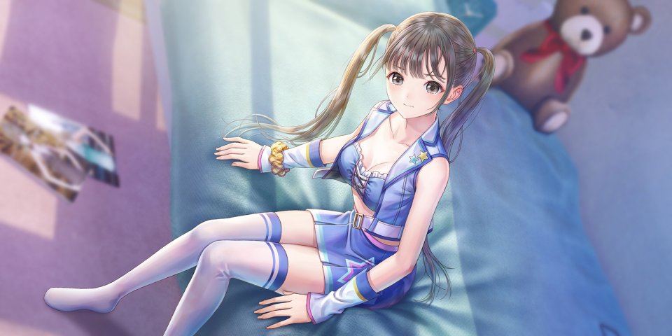 安住菜菜花 岸田メル Breasts 茶发 游戏CG 长发 视线正对 短裙