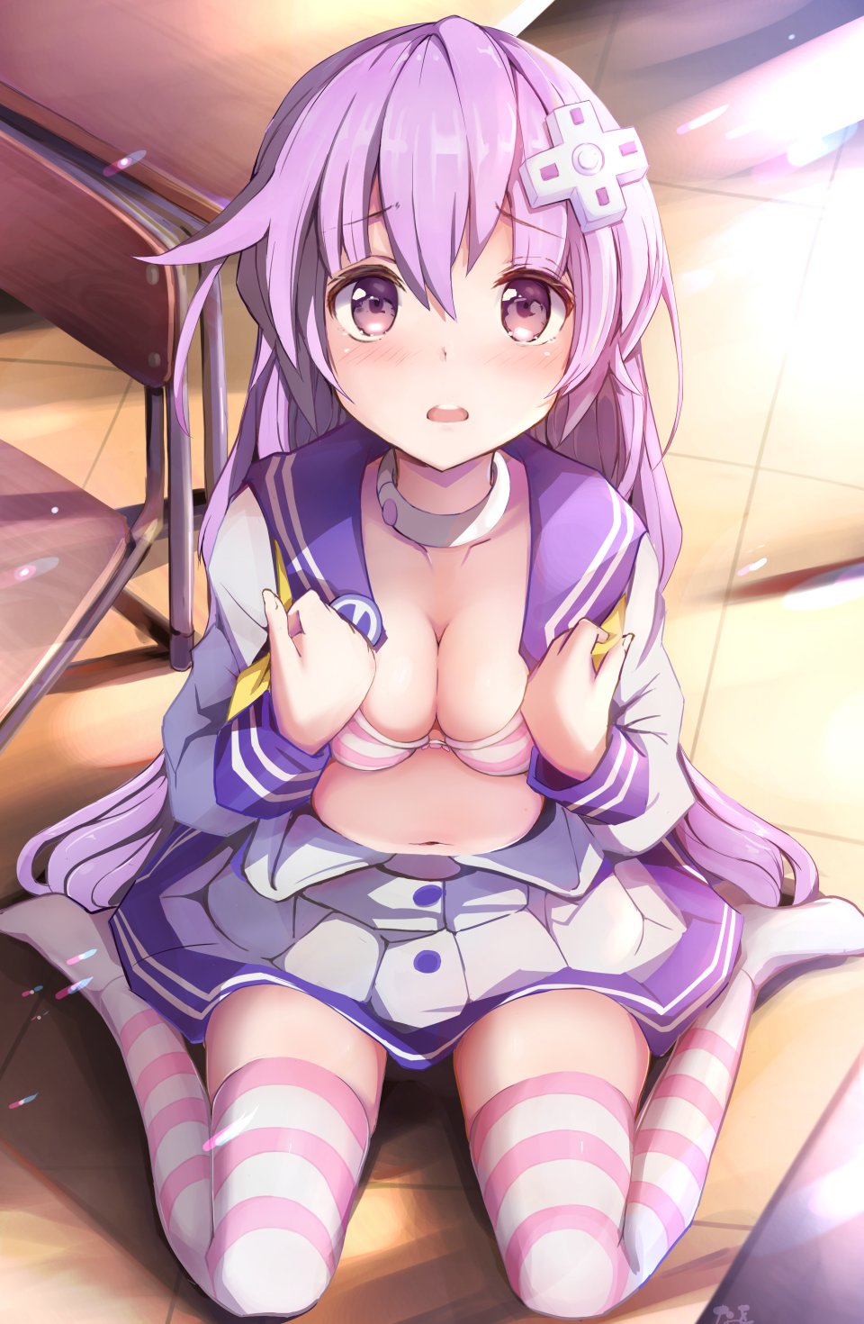 Nepgear Neptune Papion 脸红 Bra 胸部 项圈 超次元游戏:海王星