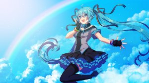 松田トキ,初音ミク,VOCALOID,手套,レインボー