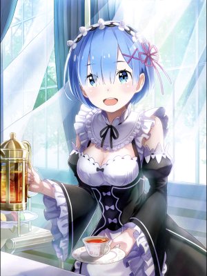 蕾姆,从零开始的异世界生活,cleavage,女仆