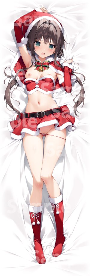 原创,karory,铃,breasts,茶发,连衣裙,全身,绿色眼,长发,视线正对,横臥,露脐,nipples,開口,胖次,panty_pull,single,下着