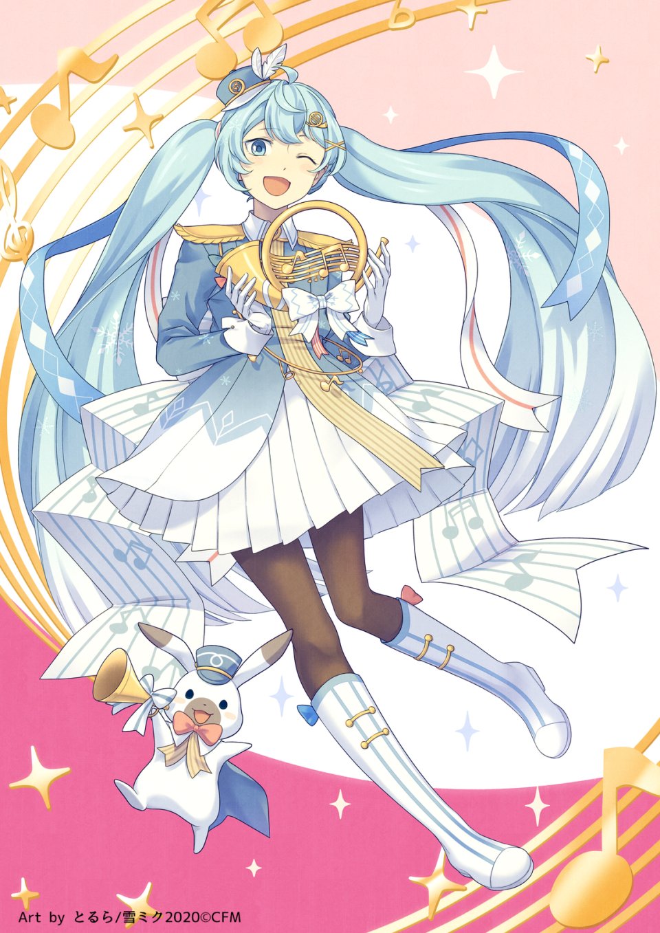 初音ミク 雪未来 雪ミク 雪ミク2020 Crypton_Future_Media VOCALOID Torla16 黑丝