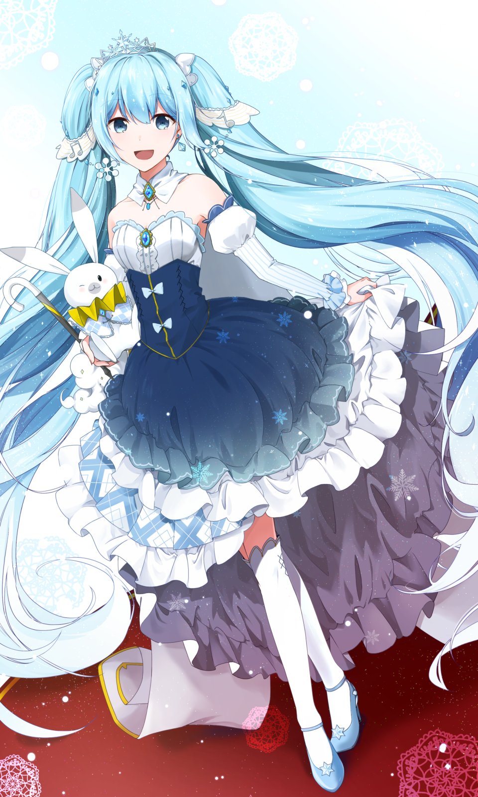 初音ミク 雪未来 雪ミク 雪ミク2019 VOCALOID So_Ra_01_02 前发 碧眼