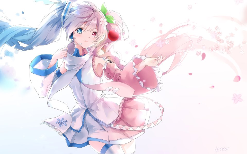 Kyod+ 初音ミク 桜ミク 雪ミク VOCALOID 长发 双马尾