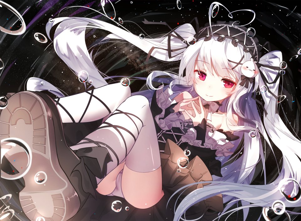 千夜QYS3 朱鹭咲澪 原创 泡泡 连衣裙 哥特萝莉 萝裙 长发