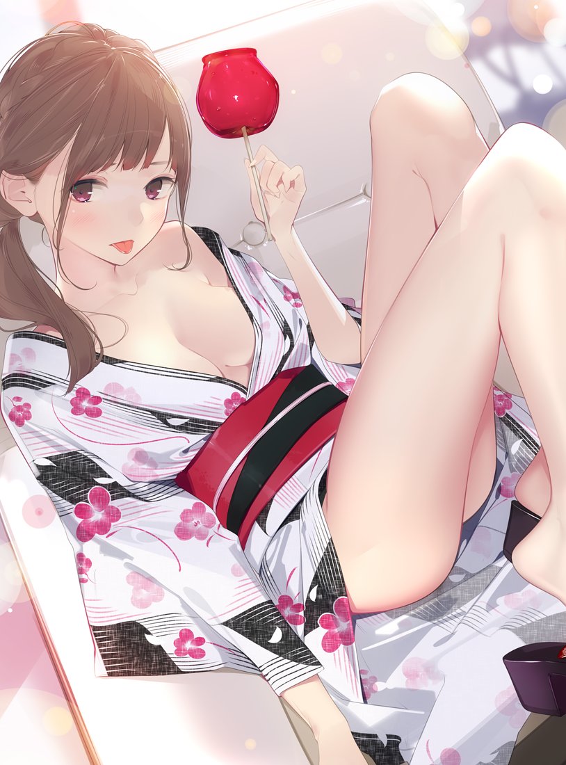 原创 天三月 长发 Single 長身像 脸红 视线正对 前发