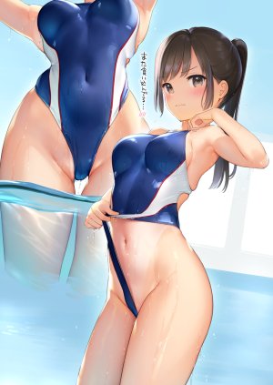 しょっちゅう水着が食い込む水泳部の女の子