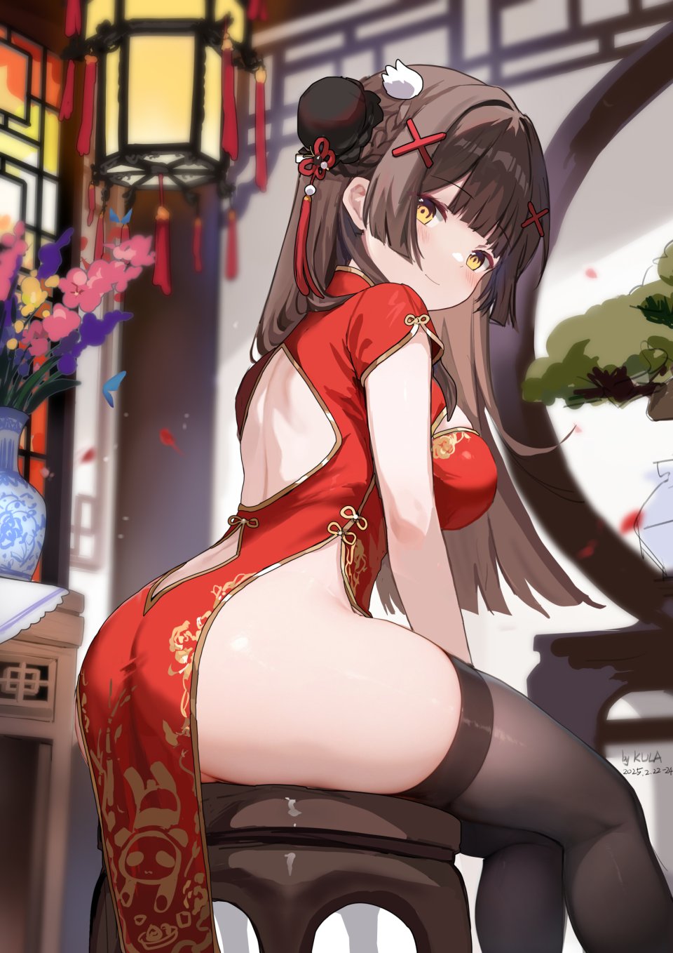 原创 Kkkula Single 长发 長身像 视线正对 前发 脸红