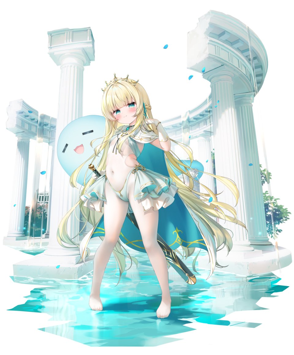 Goddess_Paradise 鬼針草 水着 金发 碧眼 直刘海 手镯 三股辫