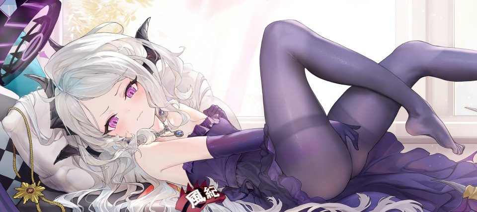 Yaomiaomiao 空崎日奈 蔚蓝档案 恶魔 连衣裙 光晕 萝莉 No-Bra