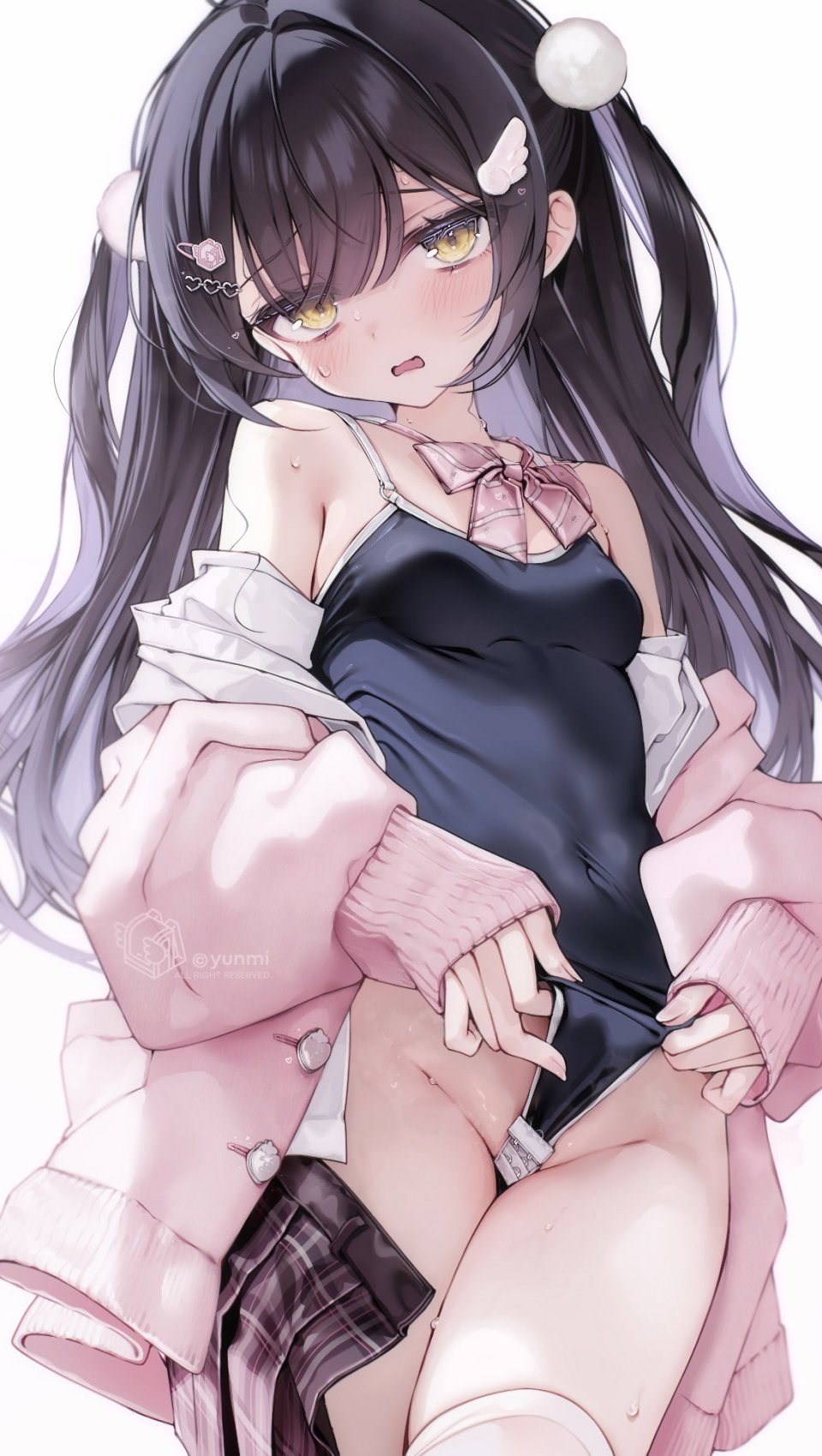 Yunmi 萝莉 死库水 制服 针织衫 泳装 丝袜 脱衣