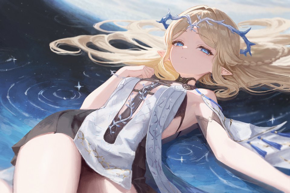 Ddcc0123 鸣潮 露肩 金发 碧眼 Breasts 项圈 连衣裙