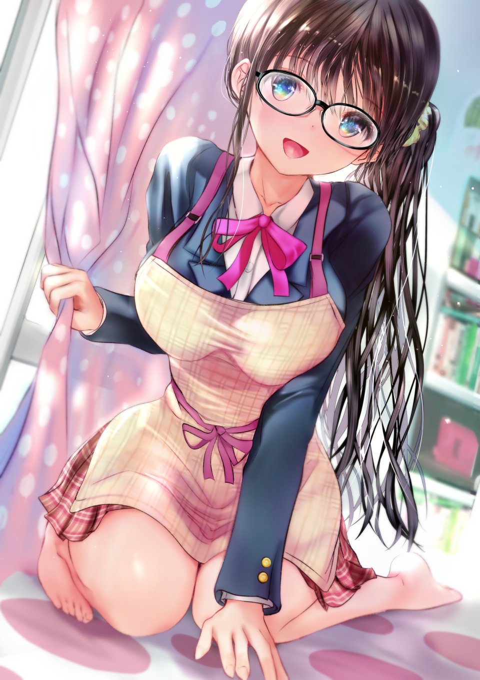 緒方てい Breast_Hold 眼鏡 制服