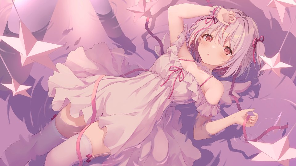 Yoshinoryo Aoi_Kurumi 独立虚拟YouTuber 连衣裙 No-Bra 丝袜 湿身 翅膀