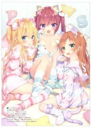 ぺこ,葉月ワトラ,水無月サラミ,霜月ポトフ,LUMINOCITY,兽耳,胸部,猫耳,No-Bra,黑丝