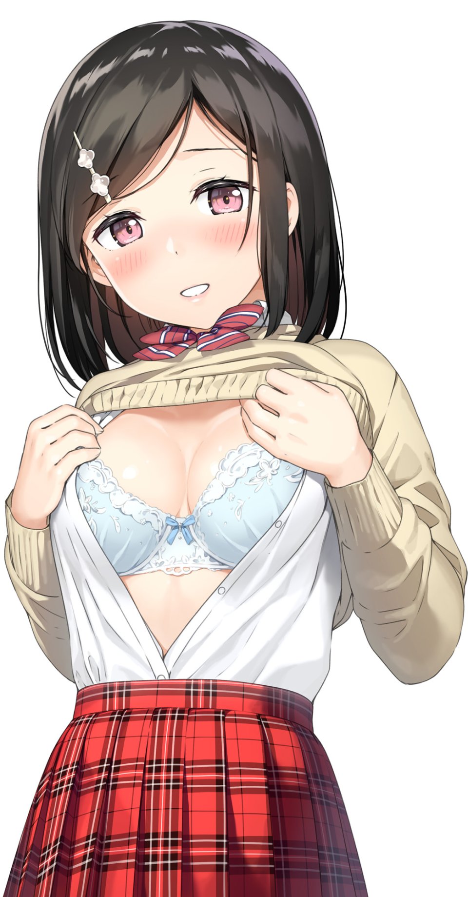 Kantoku Bra Cleavage 制服 脱衣