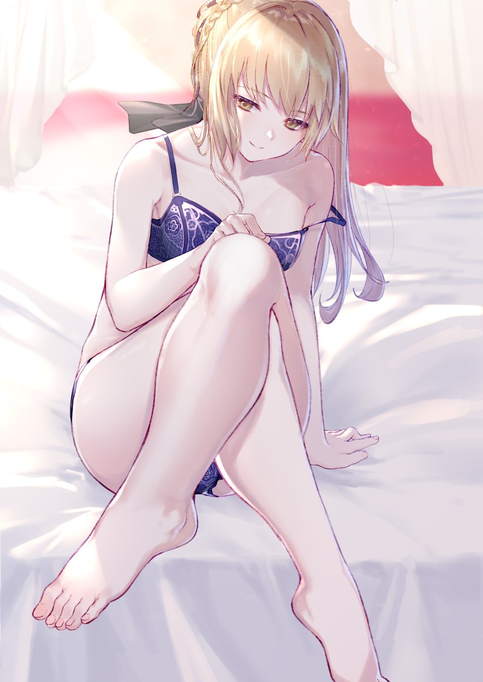 takubon,Saber,黑化Saber,fate/grand_order,bra,cleavage,胖次,。。,捆绑play