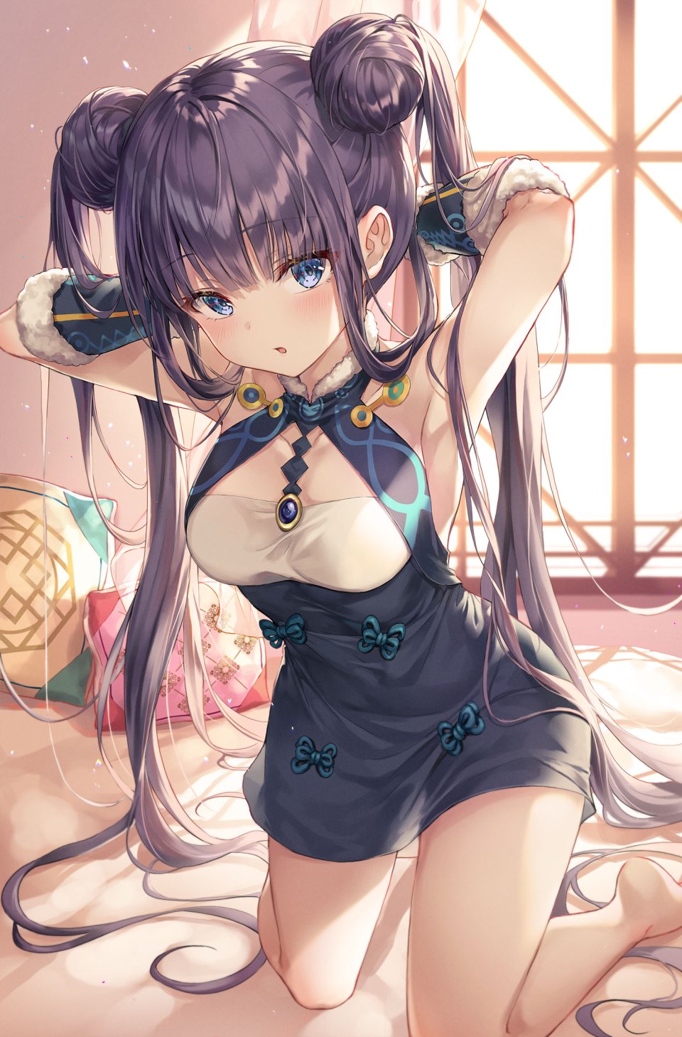 杨贵妃 Fate R_O_Ha 前发 露肩 裸足 碧眼 直刘海