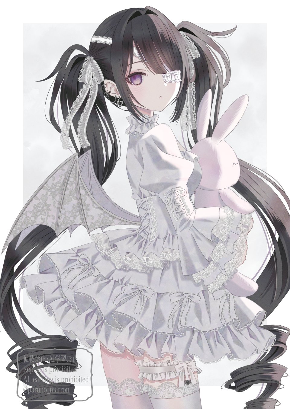 原创 Paruno 黑发 脸红 连衣裙 萝裙 长发 视线正对