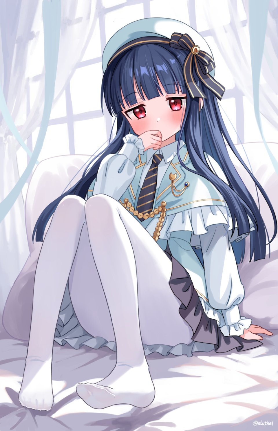 佐城雪美 偶像大师 偶像大师：灰姑娘女孩 Eluthel 青发 披肩 全身 长发